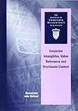Corporate intangibles, value relevance and disclosure content
