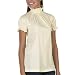 Juniors' Xhilaration Short-Sleeve Smocked Turtleneck - White Cap Gray