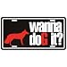 New  White German Shepherd Dog / Wanna Dog It ?  License Plate Dog
