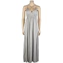 FULL TILT Crochet Back Maxi Dress - Heather Grey