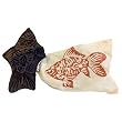 Hand Carved Wood Block Stamp - Fish