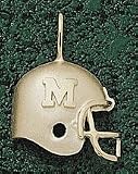 Marshall Thundering Herd Helmet with M Pendant - Gold Plated Jewelry