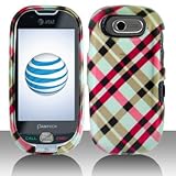 Premium - Pantech P2020/Ease Hot Pink Plaid Cover - Faceplate - Case - Snap ....