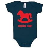 Rock On Baby One-Piece, Navy, 12-18 Months