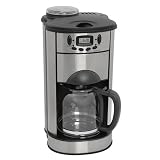 Kalorik CCG-19322 1000-Watt 10-Cup Coffee Maker & Grinder, Stainless Steel