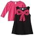 Love U Lots Baby-girls Infant Knit Denim Dress With Ruffle Bow