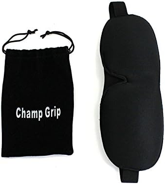 Champ Grip - Best Improved Sleeping Eye Mask with Inner Nose Flap, Black