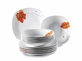 Domestic 920477 Campo Porzellan Tafelservice 12-teilig mit je 6 Teller tief und flach