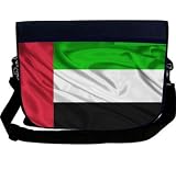United Arab Emirates Flag NEOPRENE Laptop Sleeve Bag Messenger Bag - Laptop Bag -Notebook Bag - for Macbook Pro, Aspire, Samsung, Acer, ASUS, Dell, HP, Lenovo, Sony, Toshiba Unisex - Ideal Gift for all occassions!