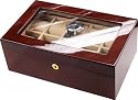 Auer Accessories Leda 110DB Watch Box For 10 Watches Dark Burlwood