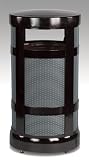 Howard Architek 17 gallon Steel Radius Top Jet Black/Anthracite Waste Receptacle A17BK