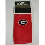 Georgia Bulldogs College Golf Towel Red Trifold NEW $7.99