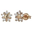 Sparkling Star 18k Rose Gold Stud Earrings - Dahlia Classic Collection