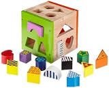 Eichhorn 100002224 - Holz-Steckbox bunt, Steckwürfel inklusive 14 Steine, 14,5x14,5x15 cm
