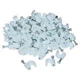 Cable-Clip White RG6 (100 pieces per bag)