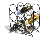 COLLAPSIBLE Black metal WINE Bottle RACK holder home decor FOLDS FLAT for easy storage