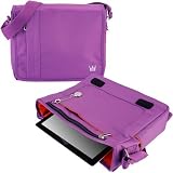 CaseCrown Horizontal Mobile Messenger Bag (Purple) for the new iPad / iPad 2 / iPad 3 / Amazon Kindle Fire (tablets & eReaders)