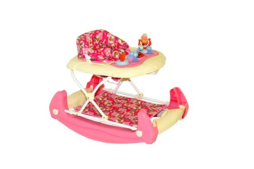 Buy Low Price Dream On Me Pink and Yellow 2 in 1 Rocker & Walker 410P