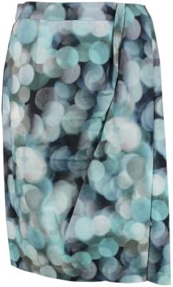 Nicole Farhi Womens Ice Blue Circular Blurry Photo Pleated Skirt 6