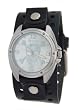 Nemesis Men's Skull Watch With Tattoo Leather Cuff Band #HSK906S