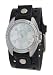 Nemesis Men's Skull Watch With Tattoo Leather Cuff Band #HSK906S