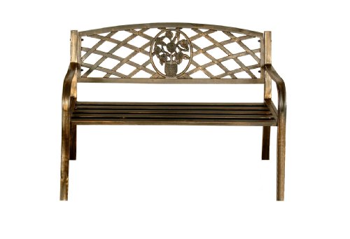 Greenhurst 4313 Garden Bench With Cast Iron Insert