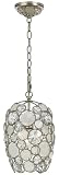Antique Silver Leaf Wrought Iron Chandelier