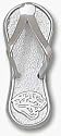 Jacksonville Jaguars 1" "Jaguar Head" Flip Flop Pendant - Sterling Silver Jewelry