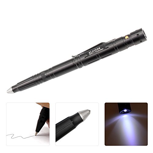 Self Defense Tactical Pen Ecooltek Aircraft Aluminum Defender Pen with Tungsten Steel Attack Head,Glass Breaker,LED Flashlight for Daily Use,Outdoors,Emergency