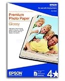 Epson Premium 4 x 6 Inch Glossy Photo Paper- 40 Count (S041808)