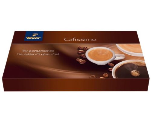 Tchibo Cafissimo Probier-Set mit 12 Kapseln (Espresso, Caffè Crema, Filterkaffee) + Gutschein über 50 Kapseln