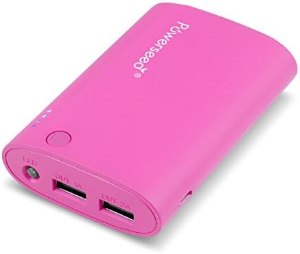 Powerseed Tank PS7800 Pink Power Bank USB Portable Charger for iPhone 4, iPhone 5, iPhone 5S, iPhone 5C, iPhone 6, Android Phones, iPad, Android Tablet, Windows Tablet, Go Pro Hero Camera, PSP, Nintendo 3DS, Sony Playstation Vita and more (PINK)