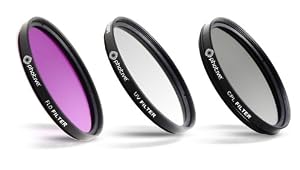 Photive 58mm Multi-Coated HDX Filter Kit UV-CPL-FLD