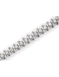 14kt Yellow Gold Diamond "S" Tennis Bracelet 2 ct TW