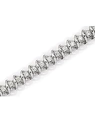 14kt Yellow Gold Diamond "S" Tennis Bracelet 2 ct TW