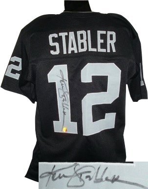 Ken Stabler Signed Oakland Raiders Black Prostyle Jersey