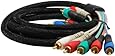 Mediabridge Component Video Cables with Audio (6 Feet) - Gold Plated RCA to RCA - Supports 1080i