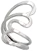 Sterling Silver Hand Made, Heart-shaped Wire Ring, 1 5/16 (34mm) wide