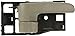 Dorman 81224 Interior Door Handle Compatible with Select Toyota Models, Gray; Textured, Black