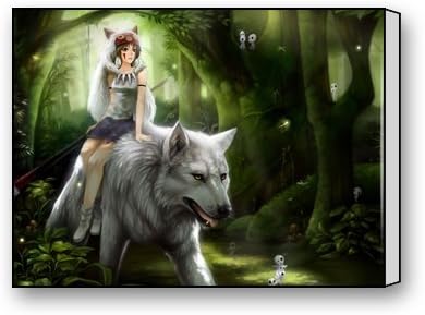 Japanese Anime Princess Mononoke Canvas Wall Art Print 16 X 12 Inch
