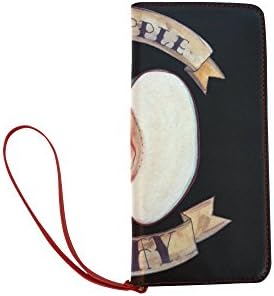 Treety An apple a day Black DIY Women's Clutch Purse