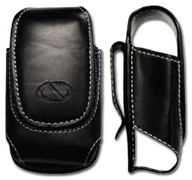 Samsung Rugby SGH-A837 Black Pouch Leather Case