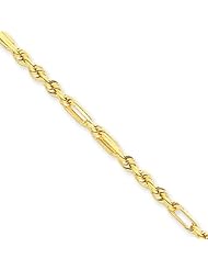 3mm, 14 Karat Yellow Gold, Diamond-Cut, Milano Rope Chain - 8 inch
