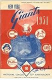 Alvin Dark autographed New York Giants 1951 Program