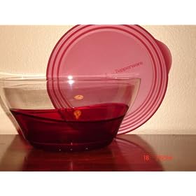 Tupperware Sheerly Elegant Grand Bowl 19 1 2 Cup Ruby Red by Tupperware