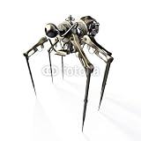 Wallmonkeys Peel and Stick Wall Decals - Isolated 3D Render of Steampunk Spider - Removable Graphic