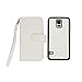 Samsung Galaxy S5 Case, xhorizon TM Premium Leather Folio Case [Wallet Function] [Magnetic Detachable] Fashion Wristlet Lanyard Hand Strap Purse Soft Flip Book Style Multiple Card Slots Cash Compartment Pocket with Magnetic Closure Case Cover Skin ZA5 for Samsung Galaxy S5 (i9600) - White
