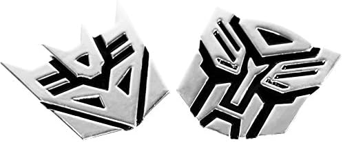 1 Pair Transformers Autobot Logo 3D Chrome Car Emblem Stickers Decals Bumper Stickers Auto Metal Badge Silver