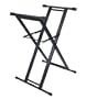 Odyssey LTBXS X-Stand: Double Braced Dj Coffin And Keyboard Stand