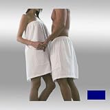 Womens Navy Terry Velour Shower Wrap 100% Cotton Terry, 32 Length
